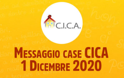 Messaggio case CICA – 1 Dicembre 2020